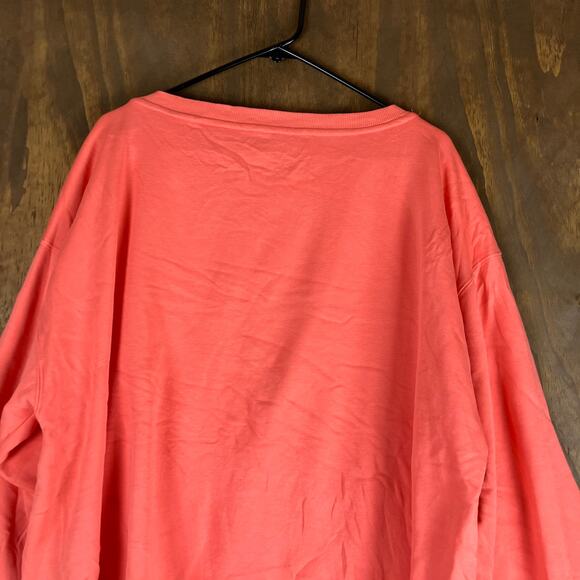 Fabletics Womens Sweater St Tropez Coral Crew Neck Cozy Fleece Cotton Blend XL - Picture 11 of 12